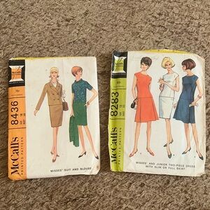 Vintage 1966 McCall's Sewing Patterns 2pc lot
